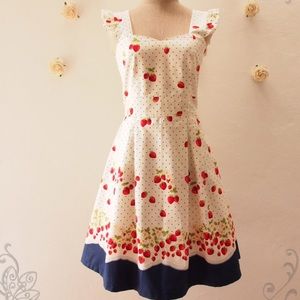 1950s inspired Strawberry Tea/Sun Dress